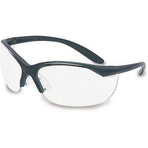 Uvex by Honeywell Vapor II Series Safety Eyewear, Black with Clear Lens