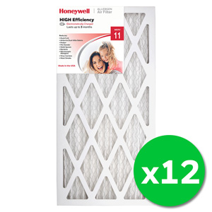 Honeywell 12x24x1 High Efficiency Allergen MERV 11 Air Filter, 12 Pack