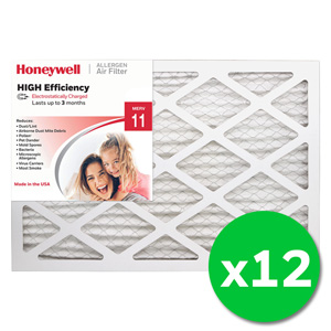 Honeywell 14x20x1 High Efficiency Allergen MERV 11 Air Filter, 12 Pack