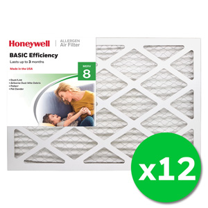 Honeywell 14x20x1 Standard Efficiency Allergen MERV 8 Air Filter, 12 Pack