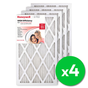 Honeywell 14x24x1 High Efficiency Allergen MERV 11 Air Filter, 4 Pack