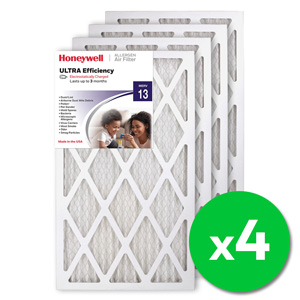 Honeywell 14x24x1 Ultra Efficiency Allergen MERV 13 Air Filter, 4 Pack