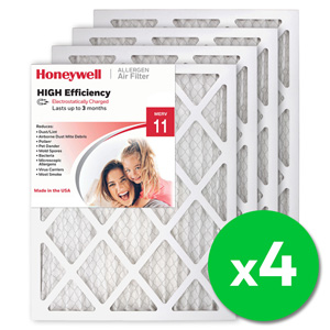 Honeywell 16x20x1 High Efficiency Allergen MERV 11 Air Filter (4 Pack)