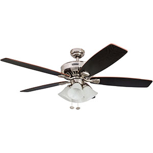 Honeywell Birnham Indoor Ceiling Fan, Brushed Nickel, 52-Inch - 50191