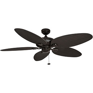 Honeywell Duvall Tropical Palm Leaf Indoor/Outdoor Ceiling Fan - 52 Inch, Bronze