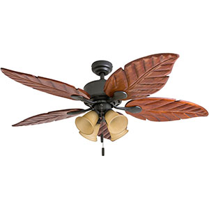 Honeywell Royal Palm 52 In. Bronze Tropical LED Ceiling Fan - 50503-03