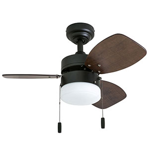 Honeywell Ocean Breeze 30-Inch Bronze Small LED Ceiling Fan with Light - 50602-03