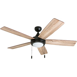 Honeywell Ventnor 52-Inch Modern Espresso Bronze LED Ceiling Fan with Integrated Light - 50607-03