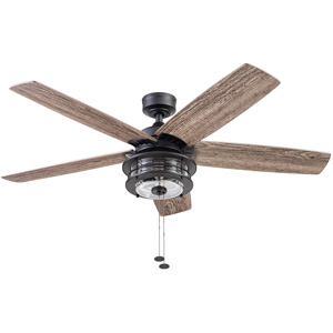 Honeywell 52-inch Foxhaven Farmhouse Indoor/Outdoor Ceiling Fan, Matte Black - 51631