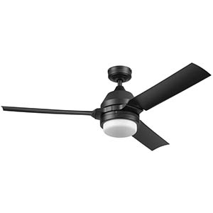 Honeywell Port Isle Wet Rated Outdoor Ceiling Fan, Matte Black, 54-Inch - 51856-01
