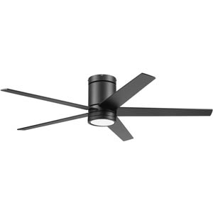 Honeywell Graceshire Indoor Flush Mount Ceiling Fan, Matte Black, 52 Inch - 51859-01