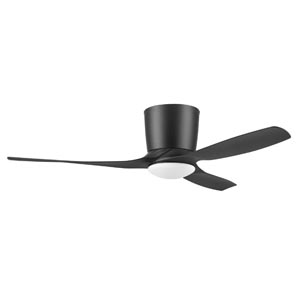 Honeywell Lynton Outdoor Ceiling Fan with Light, 52 Inch, Matte Black