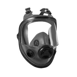 Honeywell North 54001 Full Face Respirator with Dual Cartridge Connectors for N Series Filters, Medium/Large