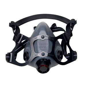 Honeywell North 550030S Half Mask Respirator with N Filter Connectors, Small