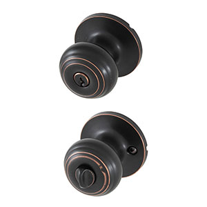 Honeywell Classic Entry Door Knob, Oil Rubbed Bronze, 8101401