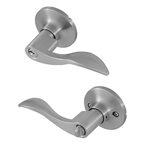 Honeywell Wave Entry Door Lever, Satin Nickel, 8106301