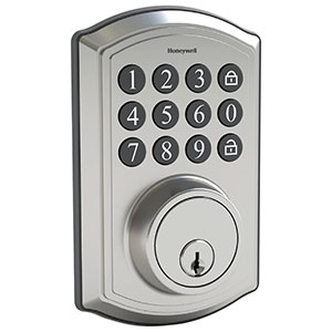 Honeywell 8635024 Digital Deadbolt Door Lock with Keypad in Satin Nickel