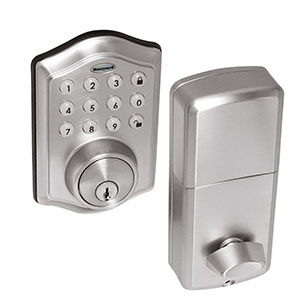 Honeywell Bluetooth Enabled Digital Door Knob Lock With Keypad, Satin  Nickel, 8832301S