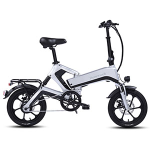 Honeywell Dasher Foldable Lightweight Commuter E-Bike, Silver