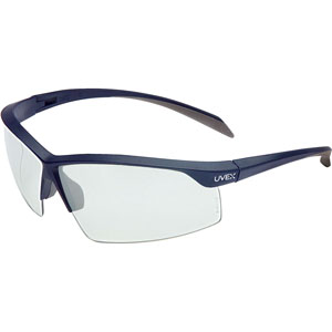 Uvex by Honeywell Relentless Safety Eyewear, Midnight with Clear Lens