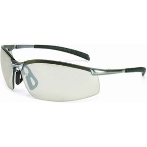 North by Honeywell GX-8 Series Safety Eyewear, Brushed Steel with Anti-Fog Lens