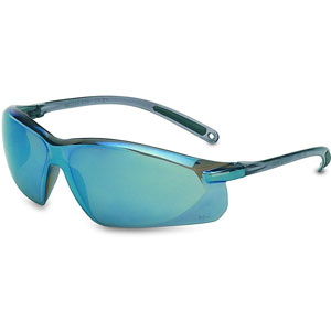 Uvex by Honeywell A703 Series Safety Eyewear with Blue Mirror Anti-Scratch Lens
