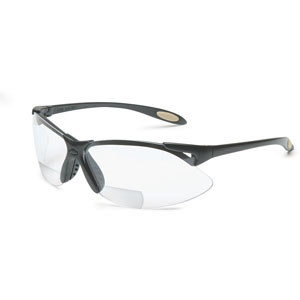 Honeywell Uvex Reader/Magnifier Safety Glasses, Black, +2.0 Diopter Clear Lens