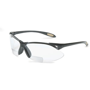 Honeywell Uvex Reader/Magnifier Safety Glasses, Black, +2.5 Diopter Clear Lens