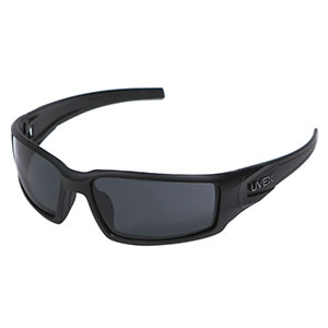Howard Leight by Honeywell Hypershock Shooter's Safety Eyewear, Black Frame, Gray Lens with Uvextreme Plus Anti-Fog lens coating - R-02223