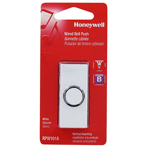 Honeywell Home Wired Surface Mount Push Button for Door Chime, White