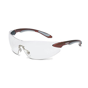 Honeywell Uvex Ignite Safety Eyewear, Red and Silver, Clear Lens - RWS-51037
