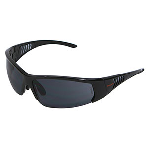 Honeywell HS100 Safety Eyewear, Gloss Black Frame, Gray Lens- RWS-51065