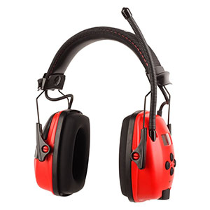 Honeywell Sync Digital AM/FM/MP3 Radio Earmuff, Red/Black