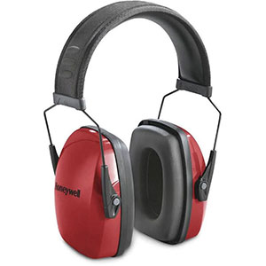 Honeywell Folding Passive Earmuff, Black Band, Red Earcups - RWS-53014
