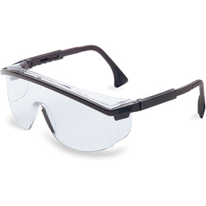 UVEX by Honeywell Astrospec 3000 Safety Glasses, Black/Clear
