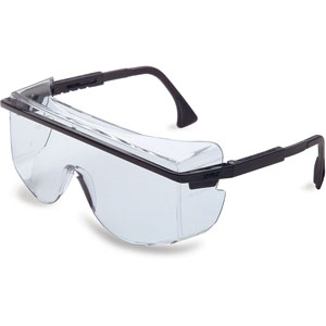 UVEX by Honeywell S2500C Astrospec Safety Glasses, Black/Clear