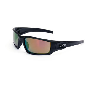 UVEX by Honeywell S2944 Hypershock Safety Glasses, Black/Red