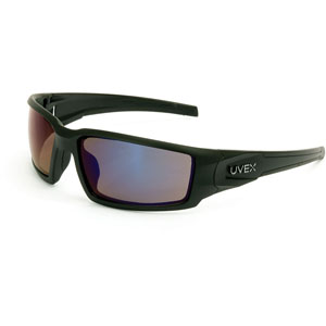 UVEX by Honeywell S2945 Hypershock Safety Glasses, Black/Blue