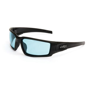 Uvex Hypershock Safety Glasses, Smoke Brown, SCT-Blue Uvextreme Plus AF Lens