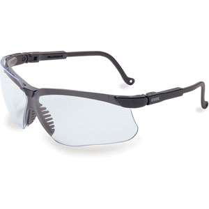 UVEX by Honeywell S3200HS Genesis Safety Glasses, Black/Clear