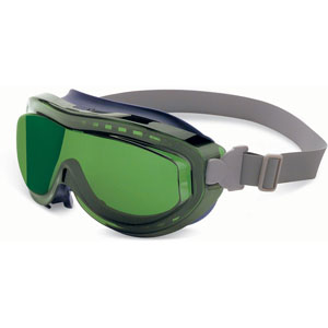 Uvex Flex Seal Indirect Vent Over The Glasses Goggles, Gray/Green Low Profile