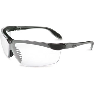 UVEX by Honeywell S3700 Safety Genesis Slim Safety Eyewear, Black/Clear