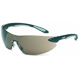 Uvex Ignite Wraparound Safety Glasses, Black/Gray with Gray Lens