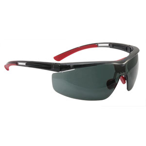North by Honeywell Adaptec Series Safety Eyewear, Black with Smoke Anti-Fog Lens