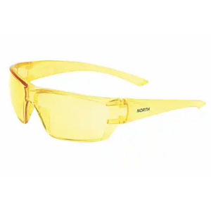 North by Honeywell Conspire Amber Safety Eyewear with Anti-Scratch Hardcoat