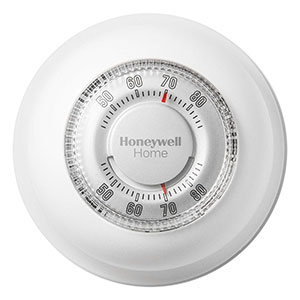 Honeywell Home CT87K1004 Round Heat Only Non-Programmable Manual Thermostat