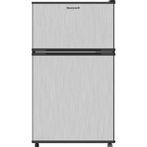 Honeywell 3.1 Cu Ft Compact Refrigerator, 2 Door Mini Fridge with Freezer, Stainless Steel - H31MRS