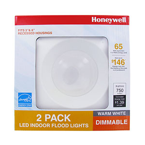 Honeywell 65W Equivalent LED Indoor Flood Light, 2-Pack