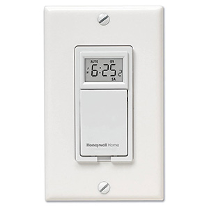 Honeywell Home 7 Day Programmable Light Switch Timer - RPLS730B, White