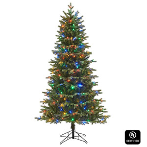 Honeywell 6.5 ft Churchill Pine Dual Color Pre-Lit Artificial Christmas Tree